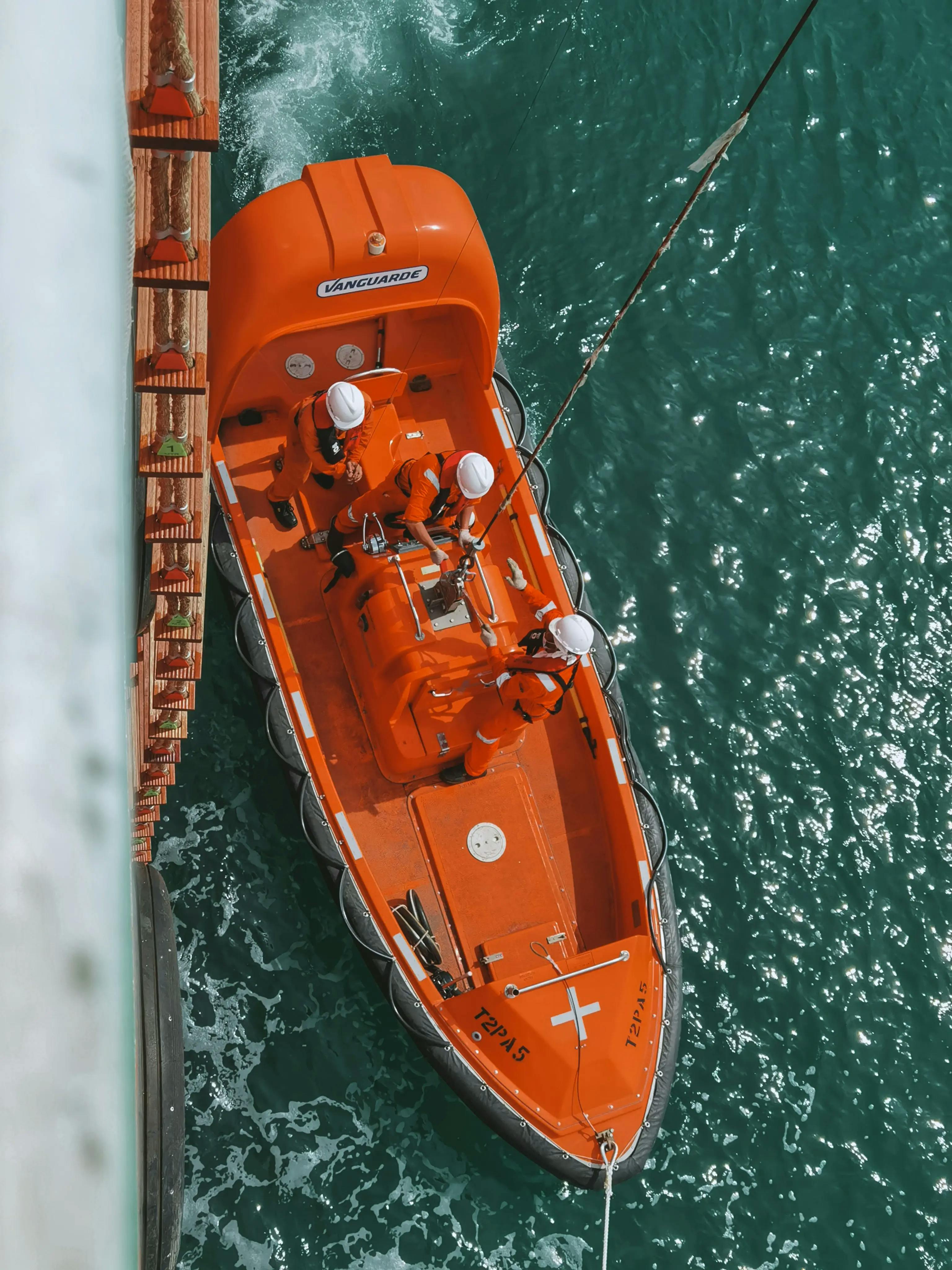 Rescue on a boat